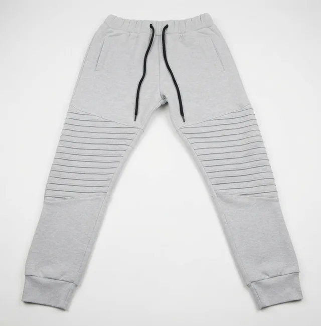 Light Grey & Black Casual Trousers