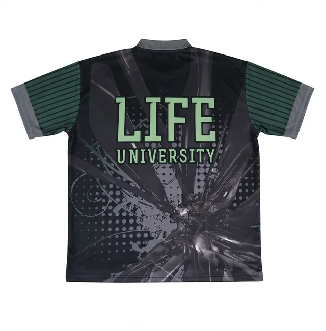 Black & Green Bowling Polo Shirt, view 2