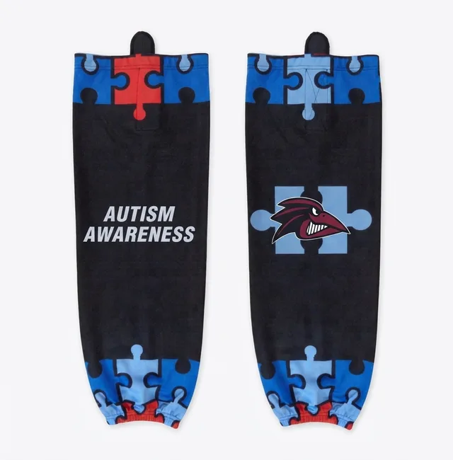 Black & Multicolour Ice Hockey Socks