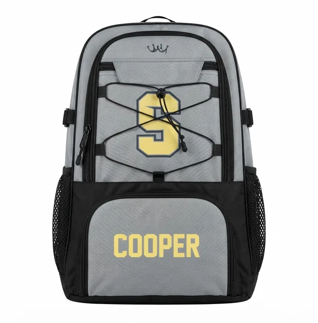Grey & Black Sports Bag