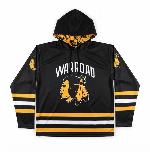 Black, White & Gold Custom Hoodie, reference view