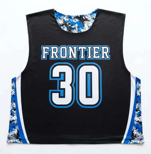 Blue, Black & White Lacrosse Jersey, view 2