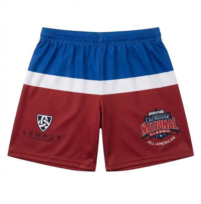 Blue, White & Maroon Custom Shorts, reference view