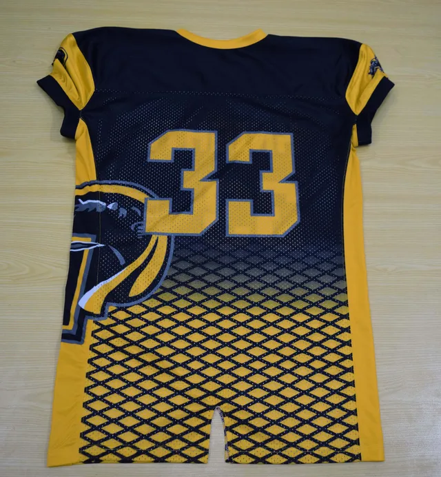 Navy & Gold Knight American Football Jersey, view 3