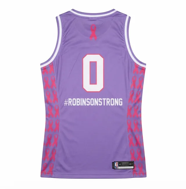 Purple, Pink & White Basketball Jersey, view 3