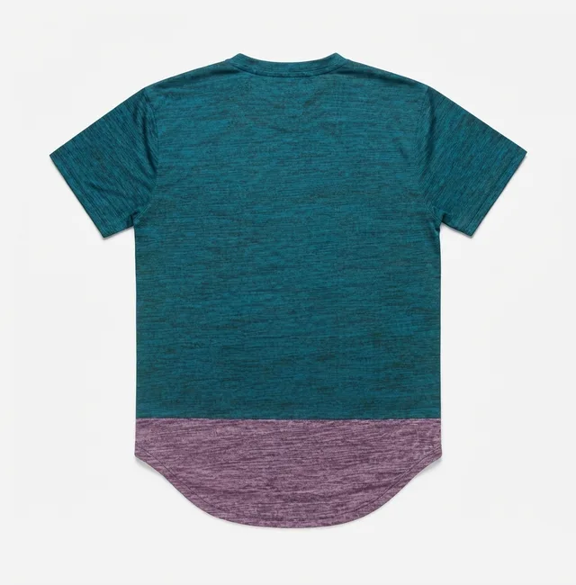 Teal & Muted Purple Casual T-Shirt, view 2