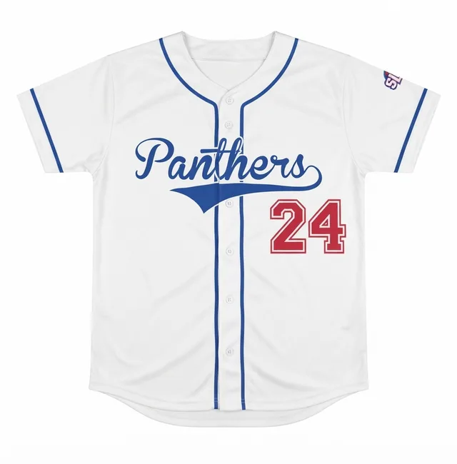 White & Blue Baseball & Softball Jersey, reference view