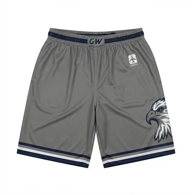 Grey, Navy & White Basketball Jersey, view 3