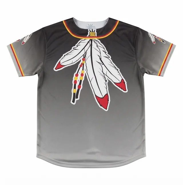 Grey & Orange Baseball & Softball Jersey, view 2